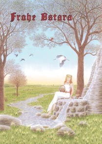 Ostara an der Quelle / Brunnen des Lebens Osterwasser schöpfen Brauchtum