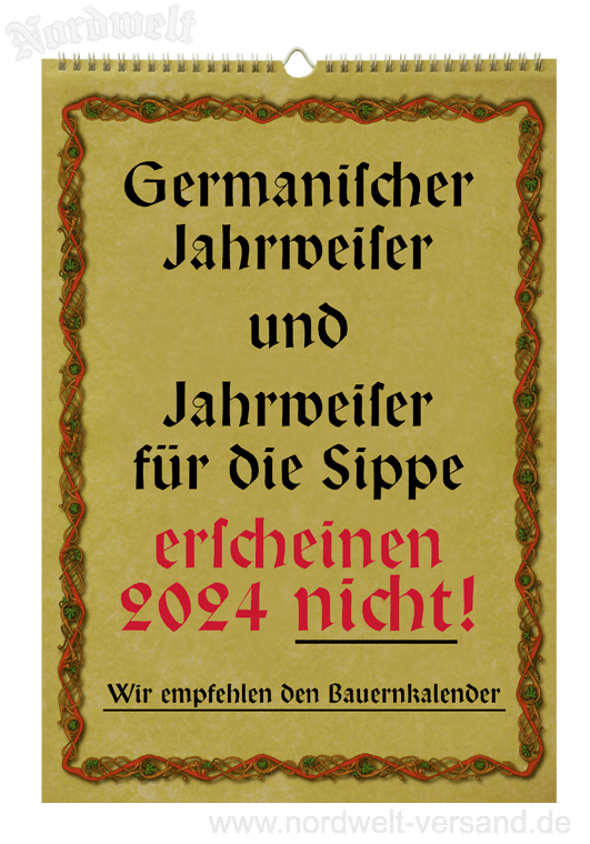 Germanischer Jahrweiser für die Sippe der Jahreskreis eine heidnsiche Reise Kalender
