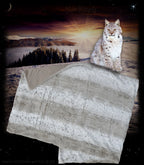 Webpelzdecke Luchs Felldecke Fellimitat Webpelz Luchsdecke Winter Luchsfelldecke Lux