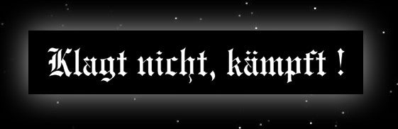 PVC Aufkleber Klagt nicht, kämpft! Etikett 