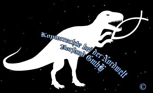 Christenfisch Antichrist Dino frisst Fisch greift Aufkleber heidnisch ASATRU Dinosaurier 