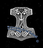 Thorhammer Thorshammer PVC Aufkleber Skane Hammer Mjönir Etikett