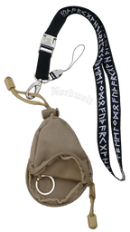 Runenband Schüsselband mit Runen und Thorhammer und Schlüsseltasche