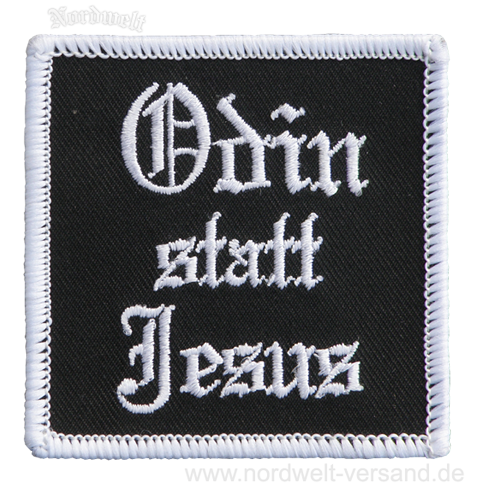 Aufnäher Odin statt Jesus, Bügelaufnäher