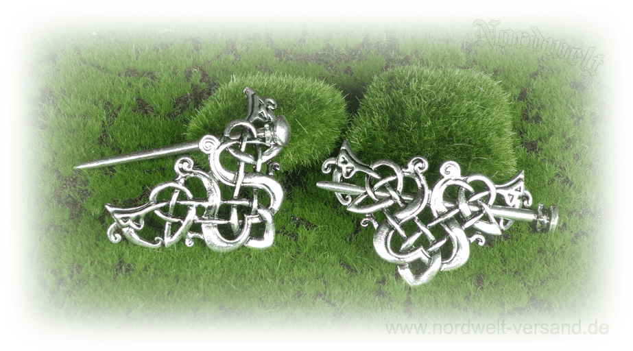 Haarschmuck mit keltischen Muster, keltischer Knoten Haarspange aus Metall