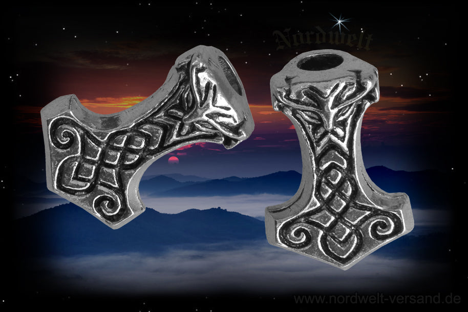 Thorhammer Barthülse, Bartschmuck Haarhülse Thors-Hammer Mjölnir