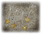 Ohrstecker Herz echter Bernstein Ohrschmuck Naturbernstein Silber Ohr Anhänger Bernsteinschmuck
