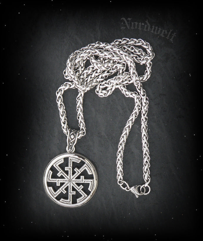 Sonnenrad Slaven Schmuck Edelstahl Kolovrat Sonnensymbol von Svarog