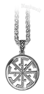 Kolovrat Anhänger Sonnensymbol von Svarog Sonnenrad Slaven Schmuck Edelstahl