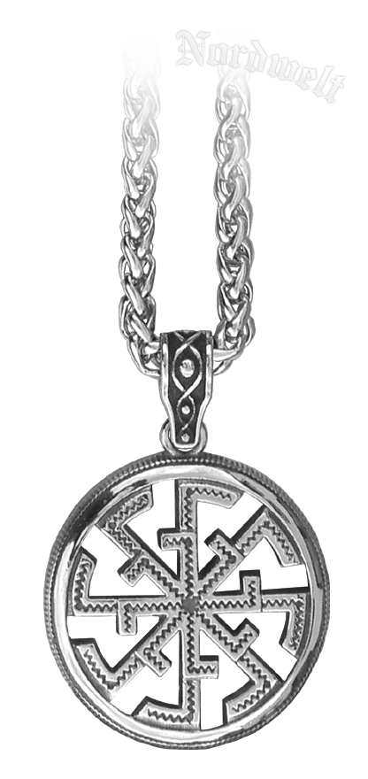 Kolovrat Anhänger Sonnensymbol von Svarog Sonnenrad Slaven Schmuck Edelstahl