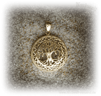 Lebensbaum vergoldet Edelstahl Schmuck Weltenbaum Yggdrasil Wikinger- Mythologie
