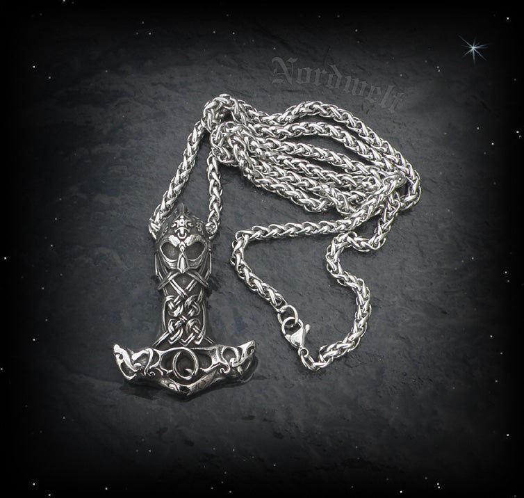 Anhänger Thors-Hammer mit Darstellung Göttervater Odin