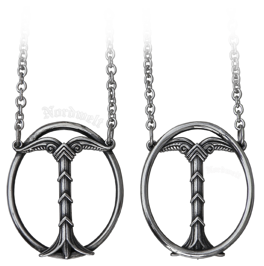 Irminsul im Kreis, Edelstahl Schmuck 