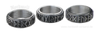 Runenring 24er Futhark, Edelstahl Drehring mit Runen