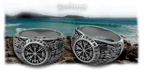 Vegvísir (Wegweiser) Ring  mit  "Wikinger Kompass", Edelstahl