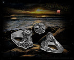 Thorhammer Ring  Edelstahl Skane-Thors Hammer Schone