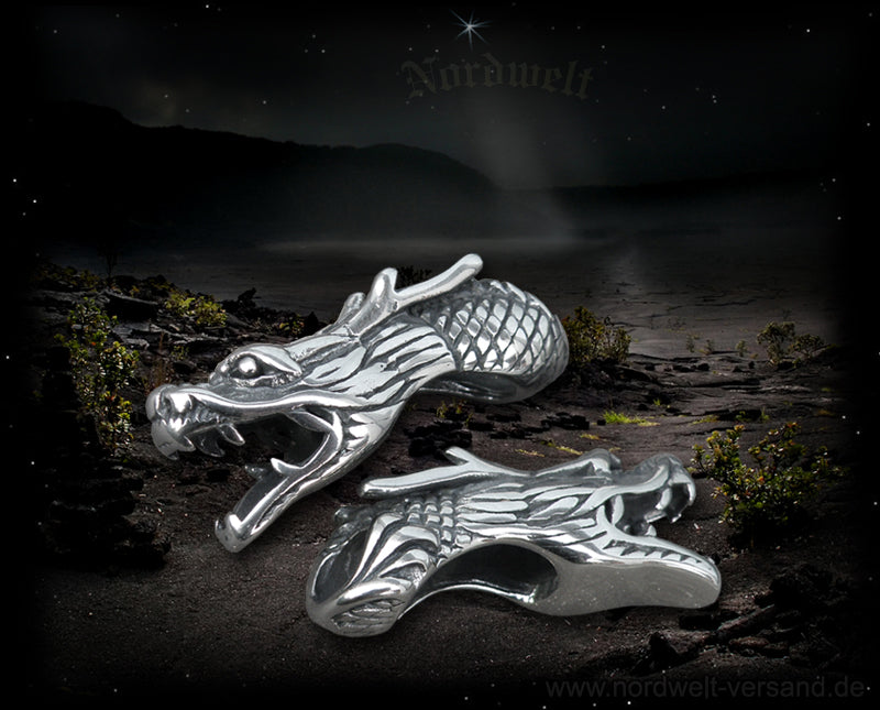 Bartperle Barthülse Drachen Wikinger Haarhülse Bartschmuck Haarperle