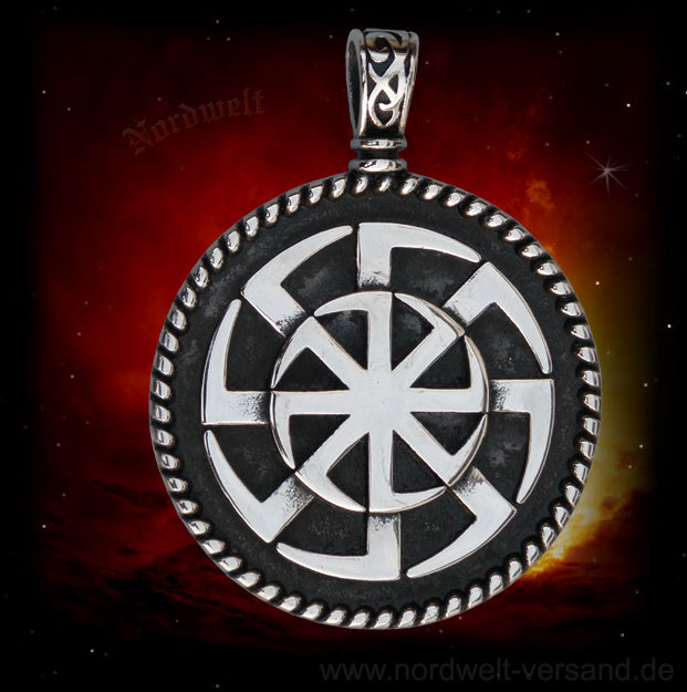 Kolovrat Sonnensymbol von Svarog Sonnenrad Slaven Schmuck Edelstahl