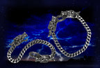 Drachenkopf Armkette Asatru Pagan Wikingerschmuck Biker- Schmuck
