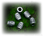Bartperle Runen Barthülse mit Tyr-Rune / Tiwaz Pfeil-Rune Edelstahl Schmuck 