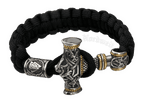 Armband mit Thorhammer Armreifen teilweise vergoldet Edelstahl Armschmuck Wodansknoten