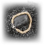 Königskette Armkette teilvergoldet, edler mittelalterlicher Schmuck, Byzantiner- Kette, Armschmuck