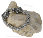 Königskette Byzantiner-Kette, Armschmuck mit Wolfsköpfen - Wikinger- Schmuck aus Edelstahl
