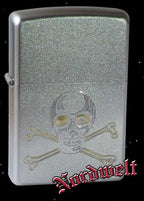 Zippo Totenkopf Zippofeuerzeug Benzinfeuerzeug Gothik Biker Feuerzeug 