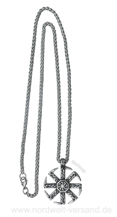 Kolovrat Anhänger Sonnensymbol von Svarog Sonnenrad Slaven Schmuck Edelstahl