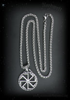 Kolovrat Anhänger Sonnensymbol von Svarog Sonnenrad Slaven Schmuck Edelstahl