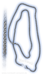 Zopfkette, Halskette, 60 cm Kette aus Edelstahl Schmuck