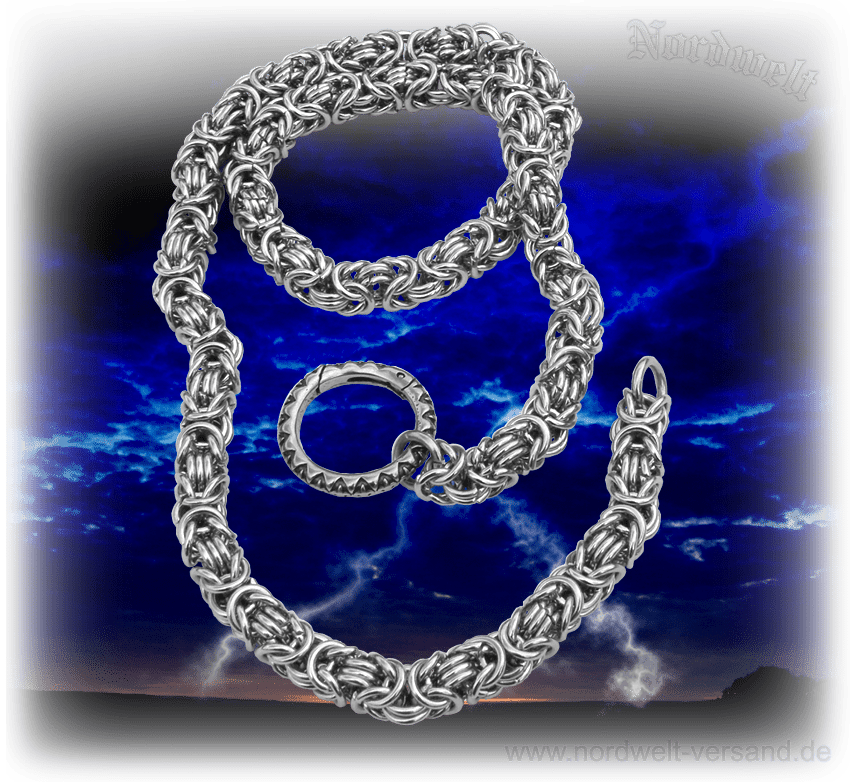 Königskette Byzantiner Halskette Wikinger Kette Edelstahl Schmuck
