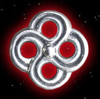 Radkreuz Sonnenrad Kleeblatt  Anhänger 925er Silber Germanen Glückssymbol.