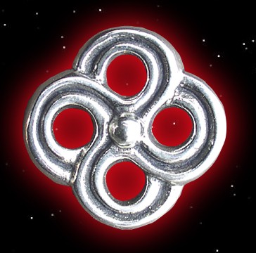 Radkreuz Sonnenrad Kleeblatt  Anhänger 925er Silber Germanen Glückssymbol.