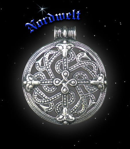 Anhänger Borrestil Wikinger Tierköpfe Schlangenmuster Bronze Schmuck Finnland Borre Ornamente