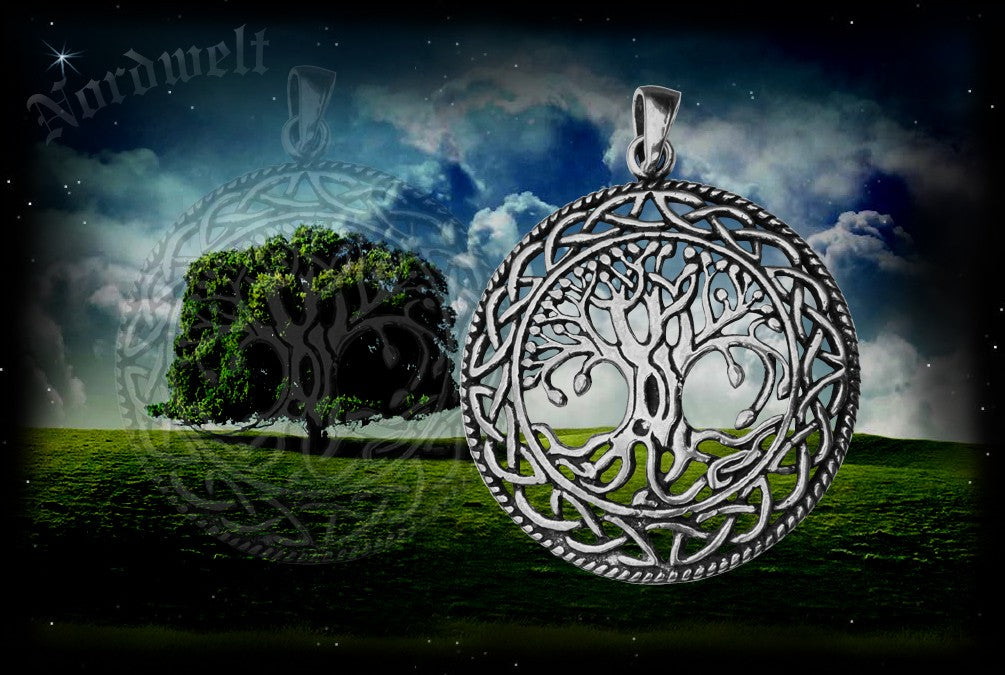 Lebensbaum Weltenesche Yggdrasil Anhänger 925er silber 
