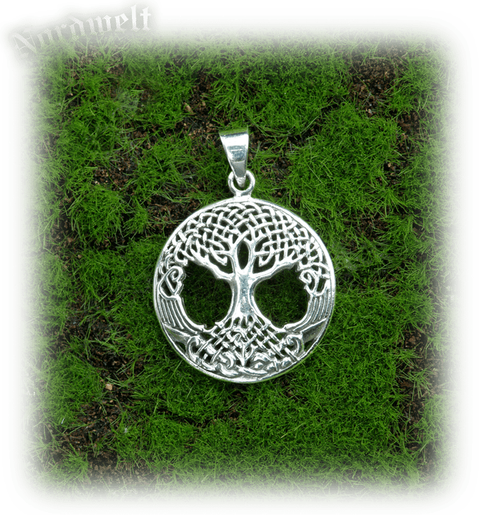 Anhänger Yggdrasil Silber Schmuck Lebensbaum Irminsul Weltenbaum
