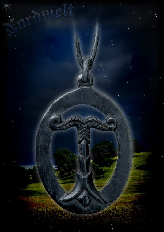 Irminsul aus Holz Schmuck Anhänger Handarbeit Yggdrasil Weltenesche