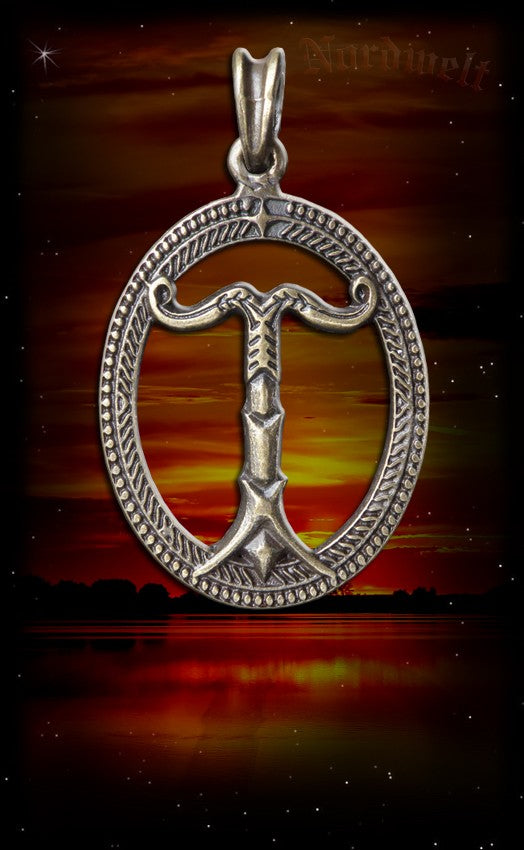 Irminsul Anhänger altmessing Schmuck Weltenesche Yggdrasil Weltenbaum Germanen