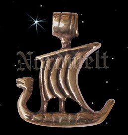 Anhänger Wikingerschiff  Bronze Schmuck Langboot Wikinger Drachenschiff