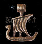 Anhänger Wikingerschiff  Bronze Schmuck Langboot Wikinger Drachenschiff