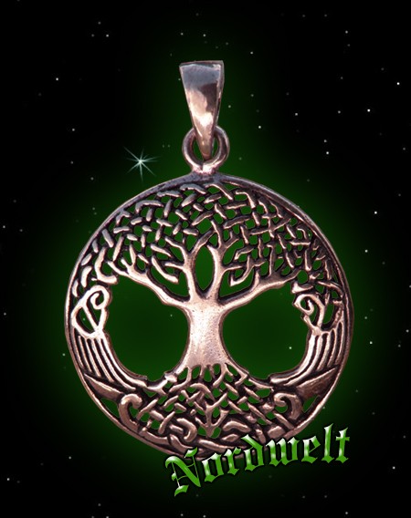 Yggdrasil Lebensbaum Anhänger Baum Bronze Schmuck germanische Mythologie