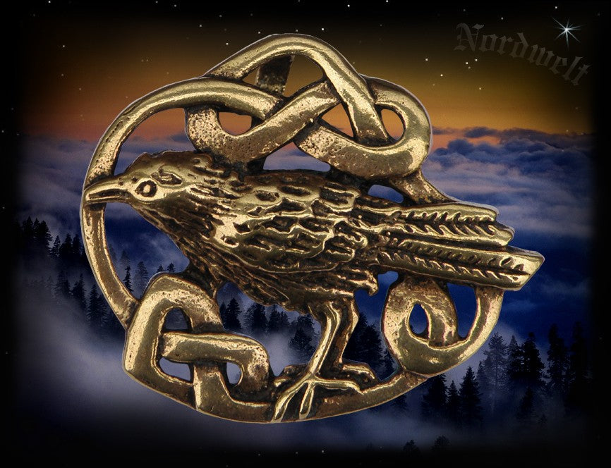 Odins Rabe bronze Anhänger Schmuckanhänger Germanen Wikinger Mythologie