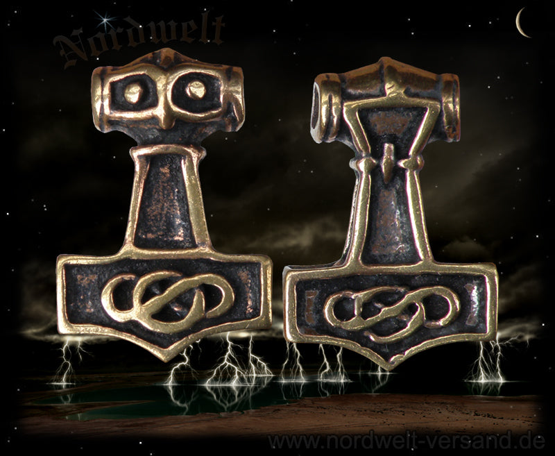 Thors Hammer Bronze Mjölnir Thorshammer Donnergott Thor seine Waffe