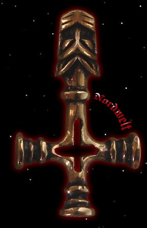 Wolfskreuz Island Thorshammer, Fund von Fossi Mjölnir Bronze Thors Hammer 