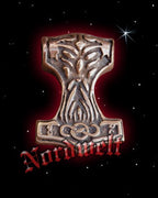 Thors Hammer Mjölnir mit Donars Kopf Thorshammer aus Bronze