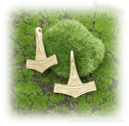 Bornholm Thorshammer Messing Mjölnir Thorhammer Anhänger Dänemark Wikinger Schmuck