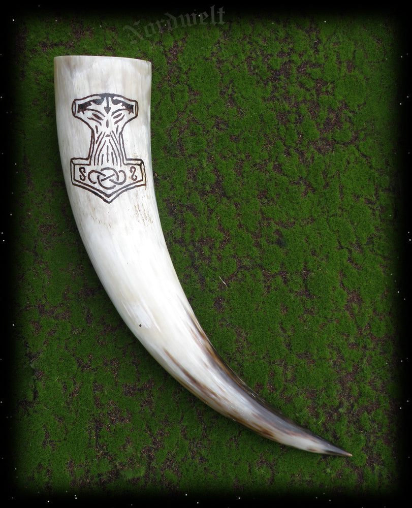 Trinkhorn / Methorn "Thorhammer" Handarbeit EINZELANFERTIGUNG