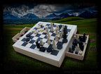 Dame, Mühle, Schachspiel Brettspiel aus Naturholz