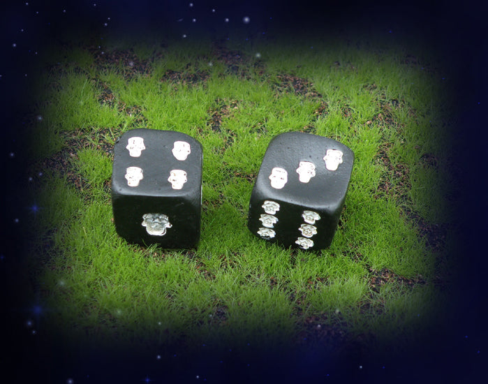 Würfel Totenkopf gothik spiel Totenkopfspiel Helloween Würfelspiel schwarz Skull